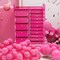 Costway 15 Drawer Rolling Storage Cart Tools Scrapbook Paper Office School Organizer Multicolored/Pink/Grey/Hot Pink/White/Black/Clear/Multicolor/Colorful/Mixed Pink